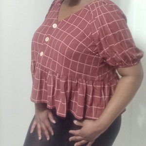 Lauren Conrad Plaid Top